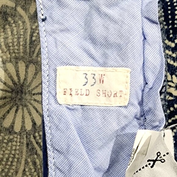 J. Crew Field Short Blue Gray Medallion Pockets 10.25" Inseam Floral - Picture 8 of 8